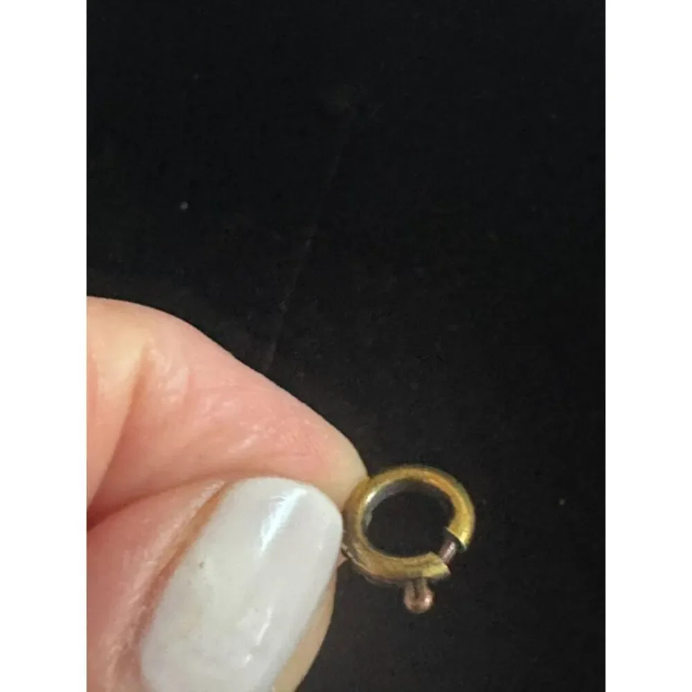 Victorian Keene 12K gold filled Albert watch chain with small casket locket.